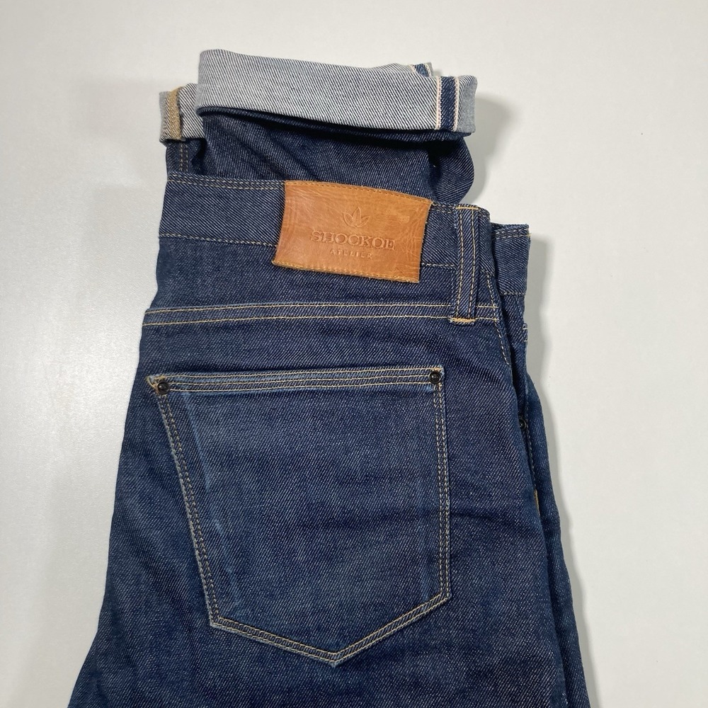 Shockoe Atelier Selvedge Jeans 32x34 Slim Straight Button Made in USA (Tag 30)